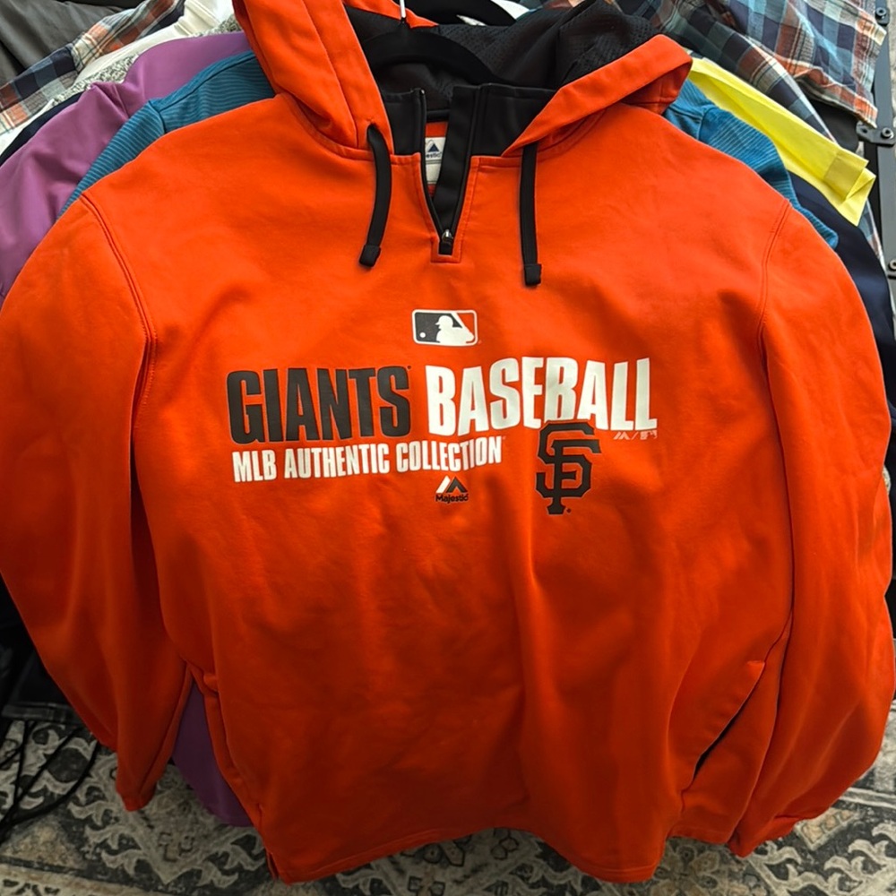 Majestic Orange Giants Baseball Hoodie